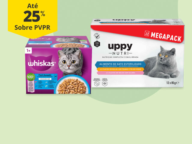 At&eacute; 25% PVPR em packs de comida h&uacute;mida